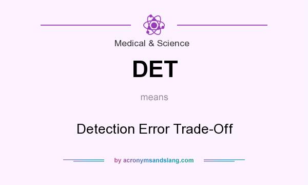 What does DET mean? It stands for Detection Error Trade-Off