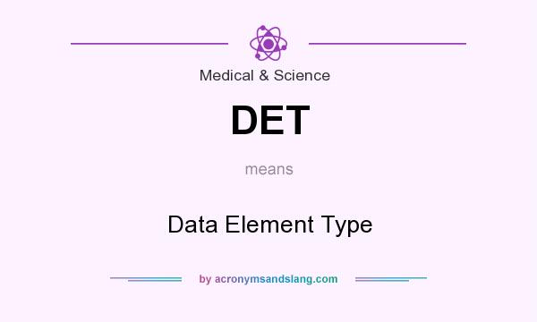 What does DET mean? It stands for Data Element Type