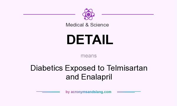 What does DETAIL mean? It stands for Diabetics Exposed to Telmisartan and Enalapril