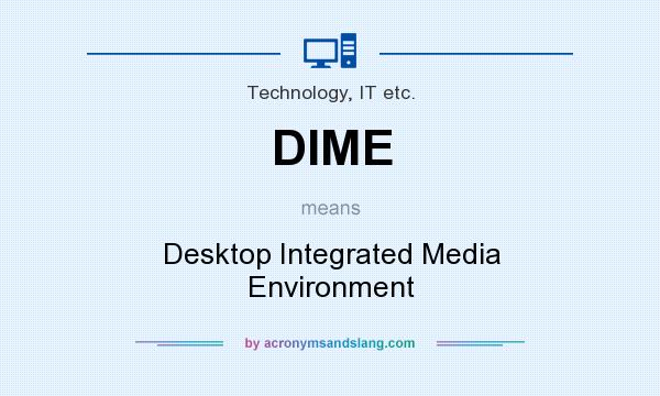 What does DIME mean? It stands for Desktop Integrated Media Environment