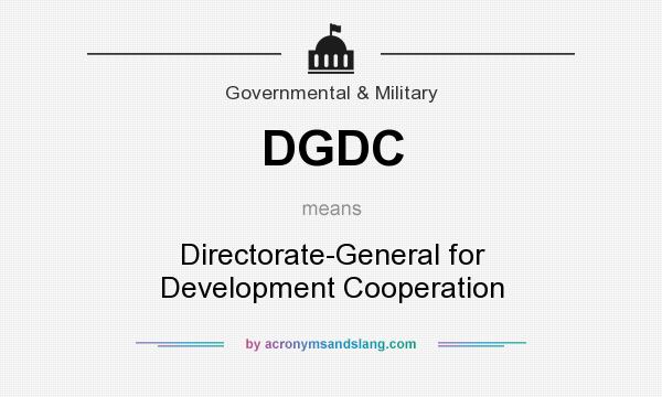 What does DGDC mean? It stands for Directorate-General for Development Cooperation