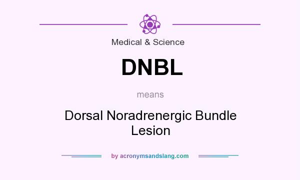 What does DNBL mean? It stands for Dorsal Noradrenergic Bundle Lesion