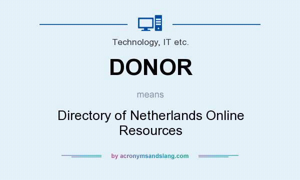 What does DONOR mean? It stands for Directory of Netherlands Online Resources
