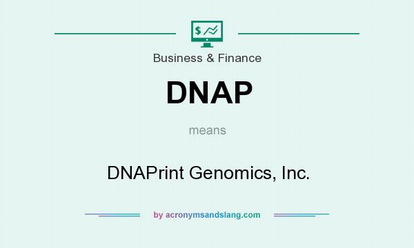 What does DNAP mean? It stands for DNAPrint Genomics, Inc.