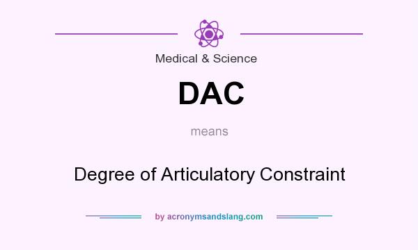 What does DAC mean? It stands for Degree of Articulatory Constraint