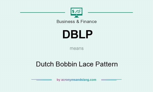 What does DBLP mean? It stands for Dutch Bobbin Lace Pattern