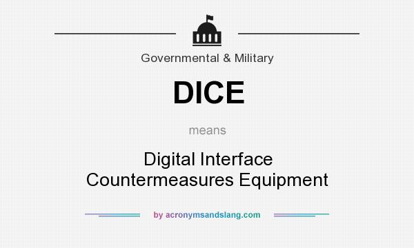 What does DICE mean? It stands for Digital Interface Countermeasures Equipment