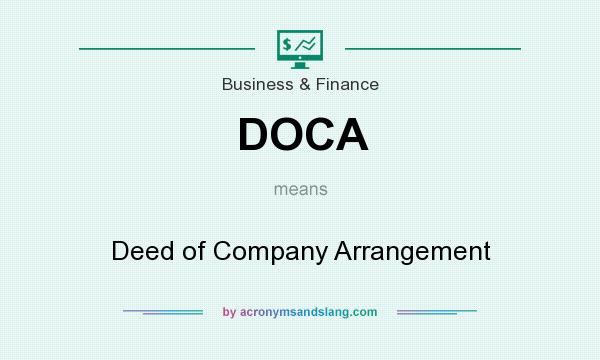 What does DOCA mean? It stands for Deed of Company Arrangement