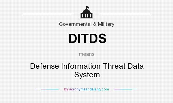 What does DITDS mean? It stands for Defense Information Threat Data System