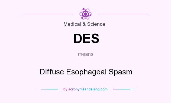 What does DES mean? It stands for Diffuse Esophageal Spasm