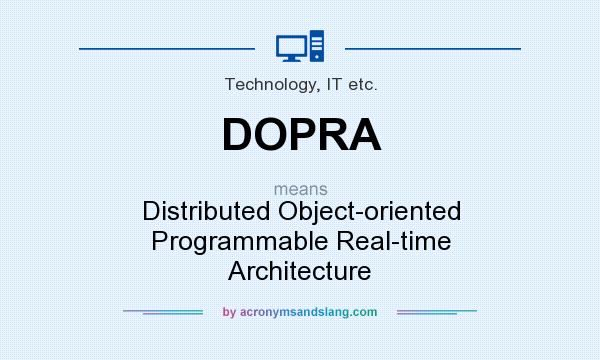 What does DOPRA mean? It stands for Distributed Object-oriented Programmable Real-time Architecture