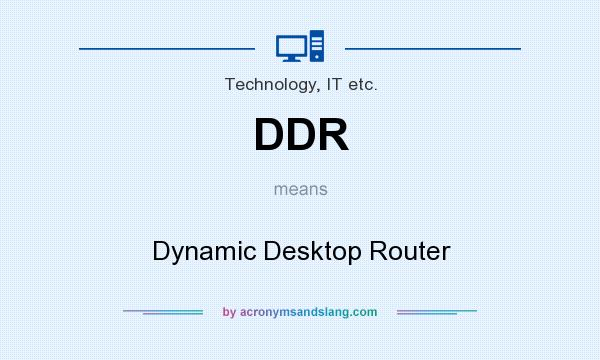 What does DDR mean? It stands for Dynamic Desktop Router