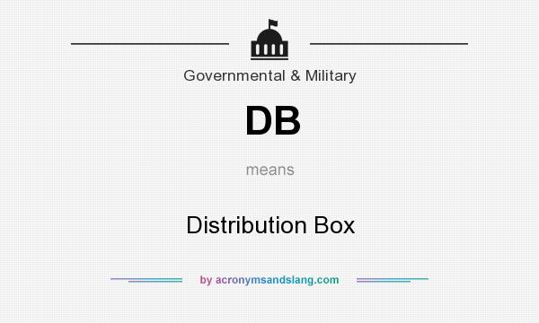 What does DB mean? It stands for Distribution Box