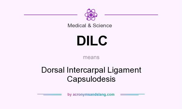 What does DILC mean? It stands for Dorsal Intercarpal Ligament Capsulodesis