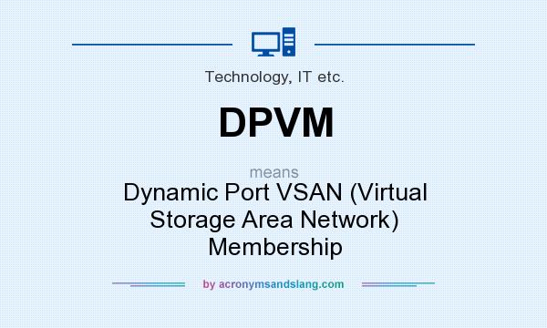 What does DPVM mean? It stands for Dynamic Port VSAN (Virtual Storage Area Network) Membership