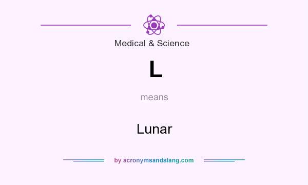 What does L mean? It stands for Lunar
