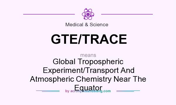 What does GTE/TRACE mean? It stands for Global Tropospheric Experiment/Transport And Atmospheric Chemistry Near The Equator