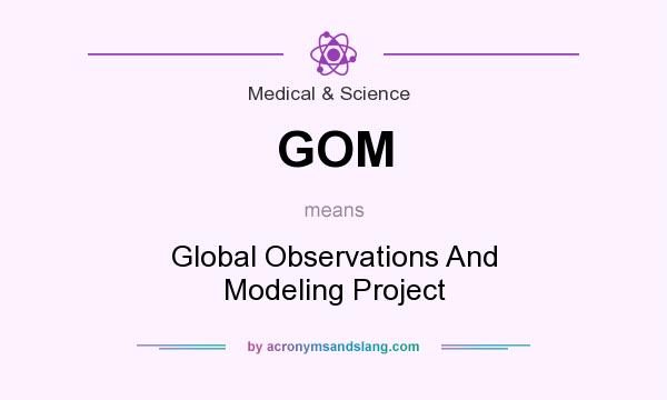 What does GOM mean? It stands for Global Observations And Modeling Project