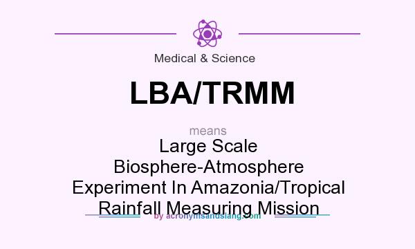 What does LBA/TRMM mean? It stands for Large Scale Biosphere-Atmosphere Experiment In Amazonia/Tropical Rainfall Measuring Mission