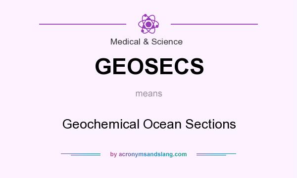What does GEOSECS mean? It stands for Geochemical Ocean Sections