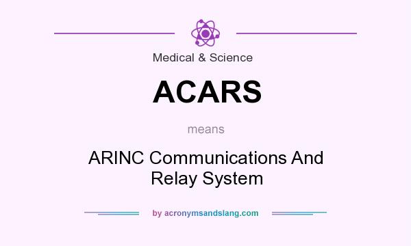 What does ACARS mean? It stands for ARINC Communications And Relay System