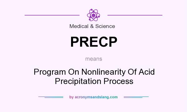 What does PRECP mean? It stands for Program On Nonlinearity Of Acid Precipitation Process