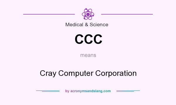 What does CCC mean? It stands for Cray Computer Corporation