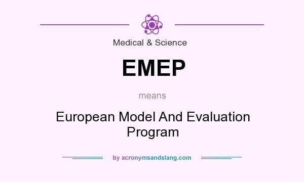 What does EMEP mean? It stands for European Model And Evaluation Program
