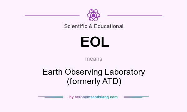 What does EOL mean? It stands for Earth Observing Laboratory (formerly ATD)