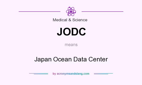 What does JODC mean? It stands for Japan Ocean Data Center