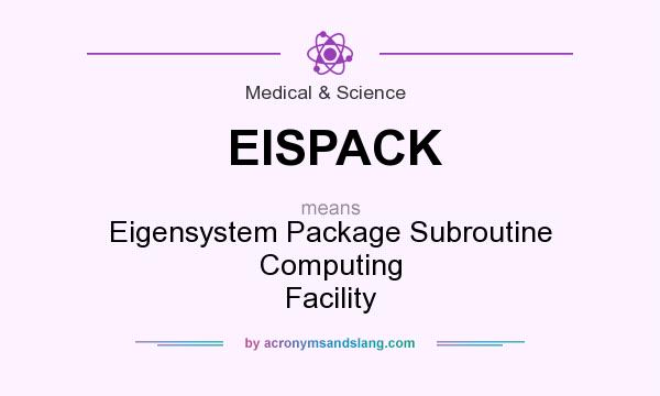 What does EISPACK mean? It stands for Eigensystem Package Subroutine Computing Facility