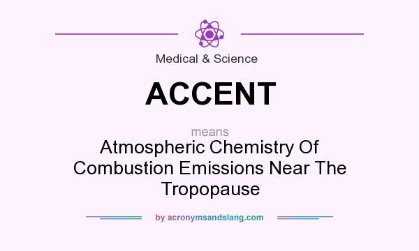 What does ACCENT mean? It stands for Atmospheric Chemistry Of Combustion Emissions Near The Tropopause