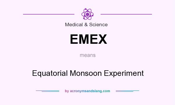 What does EMEX mean? It stands for Equatorial Monsoon Experiment