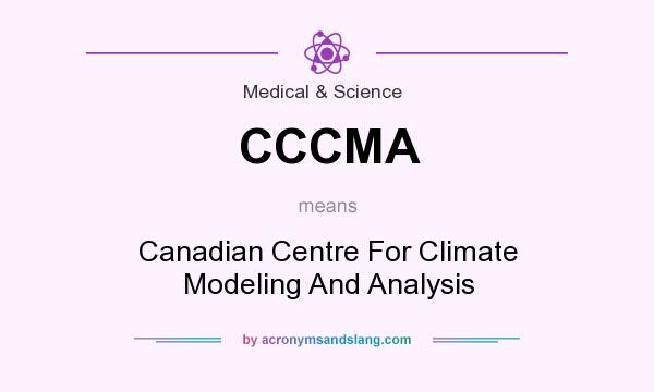 What does CCCMA mean? It stands for Canadian Centre For Climate Modeling And Analysis