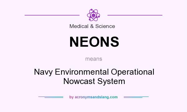 What does NEONS mean? It stands for Navy Environmental Operational Nowcast System
