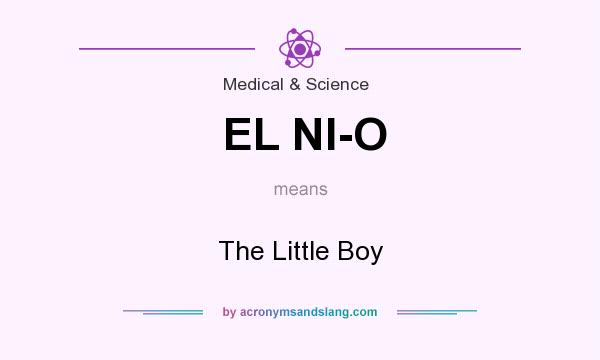 What does EL NI-O mean? It stands for The Little Boy