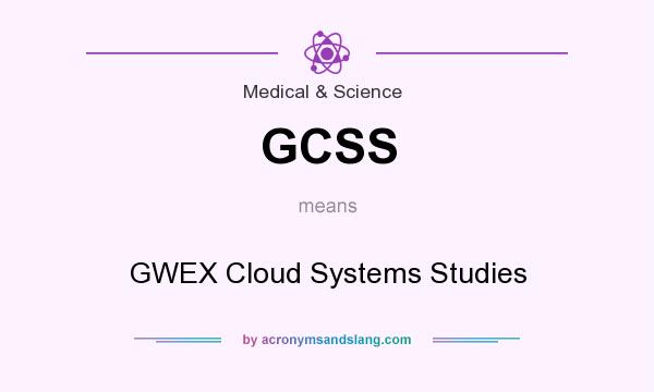 What does GCSS mean? It stands for GWEX Cloud Systems Studies