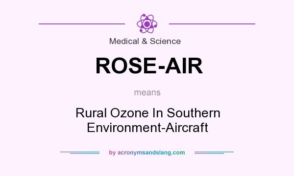 What does ROSE-AIR mean? It stands for Rural Ozone In Southern Environment-Aircraft