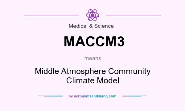 What does MACCM3 mean? It stands for Middle Atmosphere Community Climate Model