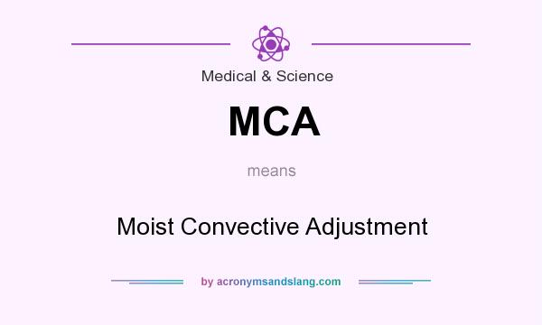 What does MCA mean? It stands for Moist Convective Adjustment