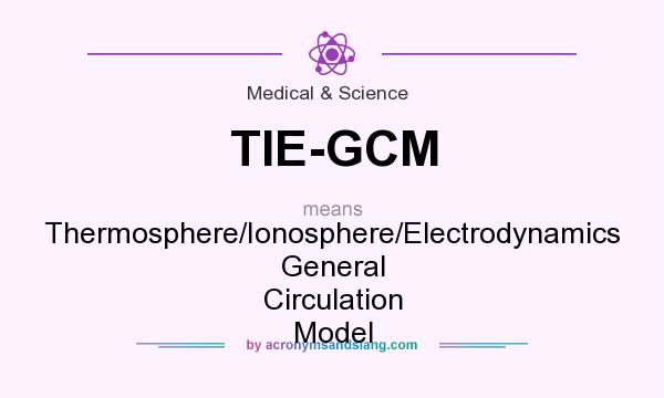 What does TIE-GCM mean? It stands for Thermosphere/Ionosphere/Electrodynamics General Circulation Model