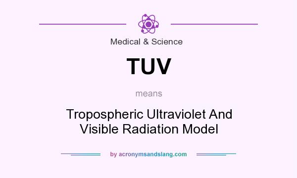 What does TUV mean? It stands for Tropospheric Ultraviolet And Visible Radiation Model