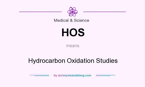 What does HOS mean? It stands for Hydrocarbon Oxidation Studies
