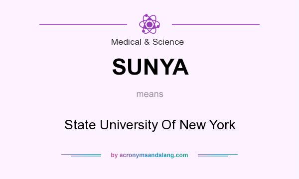What does SUNYA mean? It stands for State University Of New York