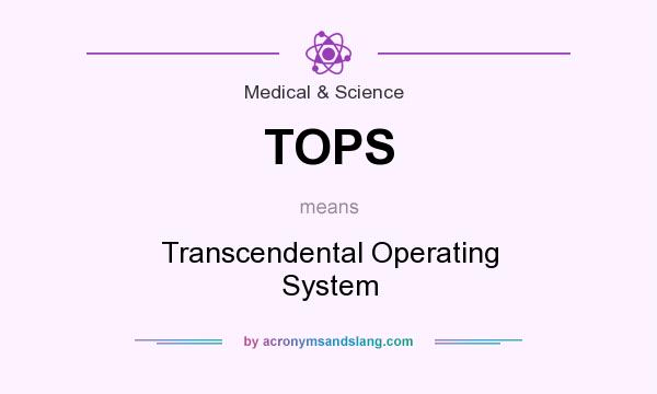 What does TOPS mean? It stands for Transcendental Operating System
