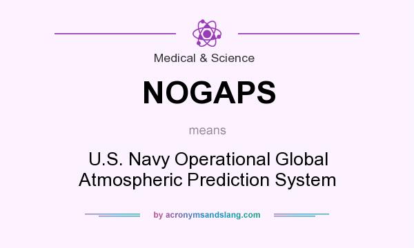 What does NOGAPS mean? It stands for U.S. Navy Operational Global Atmospheric Prediction System