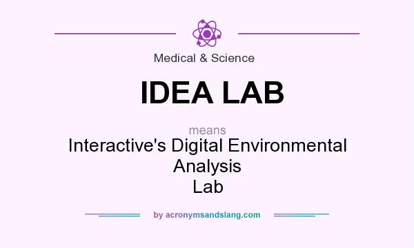 What does IDEA LAB mean? It stands for Interactive`s Digital Environmental Analysis Lab