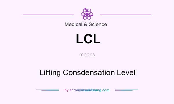 What does LCL mean? It stands for Lifting Consdensation Level