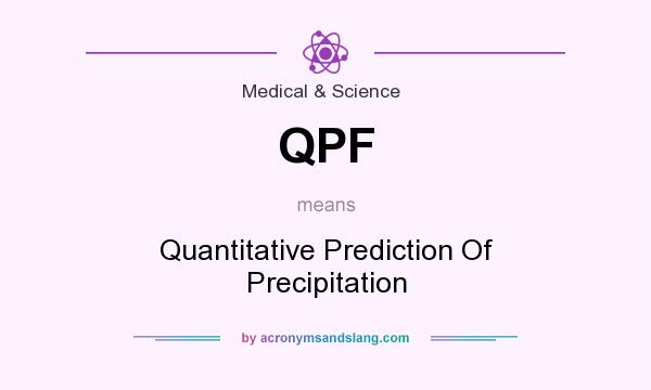 What does QPF mean? It stands for Quantitative Prediction Of Precipitation