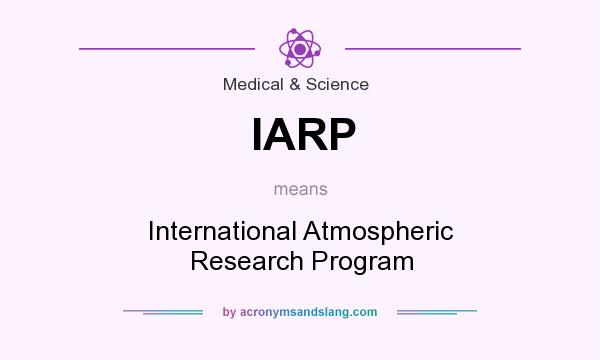What does IARP mean? It stands for International Atmospheric Research Program